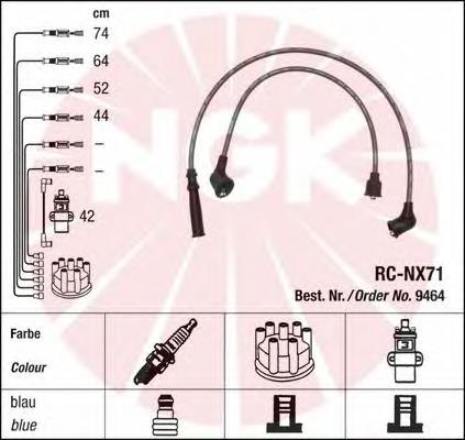 Fios de alta voltagem, kit 9464 NGK