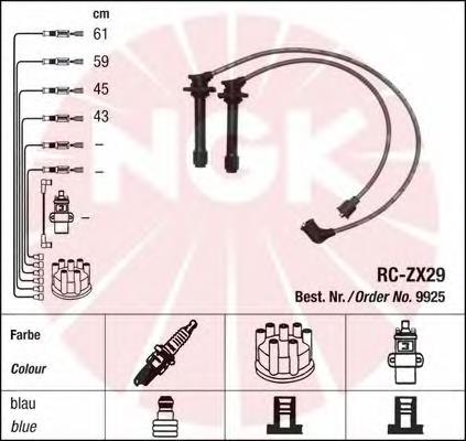 9925 NGK fios de alta voltagem, kit