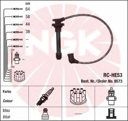 8573 NGK fios de alta voltagem, kit