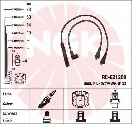 9133 NGK fios de alta voltagem, kit