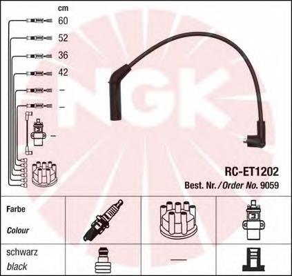 Fios de alta voltagem, kit 9059 NGK