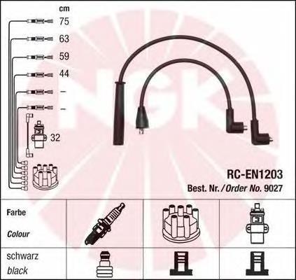 Fios de alta voltagem, kit 9027 NGK