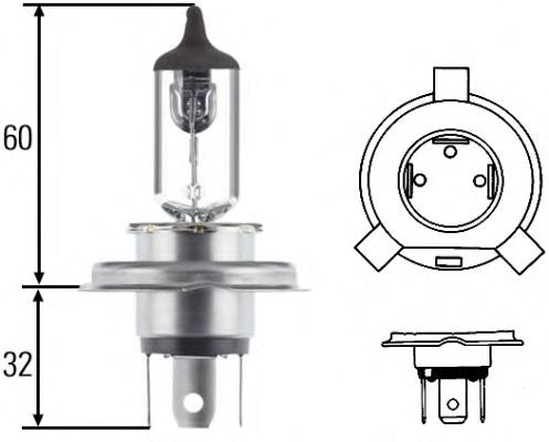 8GJ002525136 HELLA lâmpada halógena