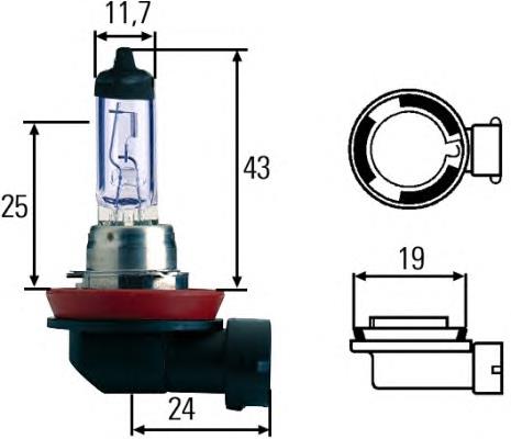 8GH008356181 HELLA lâmpada halógena