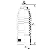 84088 GKN-Spidan bota de proteção direita do mecanismo de direção (de cremalheira)