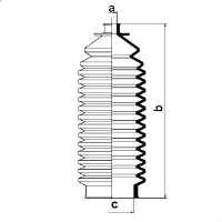 Bota de proteção do mecanismo de direção (de cremalheira) BSG3433 Borg&beck