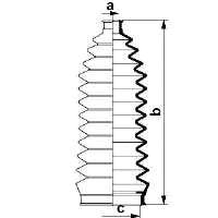 83909 GKN-Spidan bota de proteção do mecanismo de direção (de cremalheira)