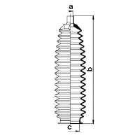 84100 GKN-Spidan bota de proteção do mecanismo de direção (de cremalheira)