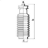 Bota de proteção esquerda do mecanismo de direção (de cremalheira) 95604346 Peugeot/Citroen