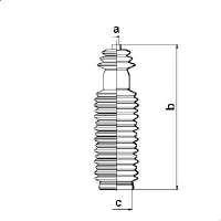 83662 GKN-Spidan bota de proteção do mecanismo de direção (de cremalheira)
