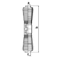 83651 GKN-Spidan bota de proteção do mecanismo de direção (de cremalheira)