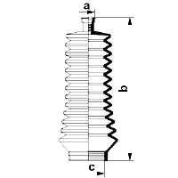 83847 GKN-Spidan bota de proteção do mecanismo de direção (de cremalheira)
