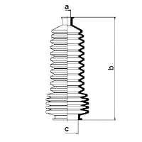 83828 GKN-Spidan bota de proteção direita do mecanismo de direção (de cremalheira)