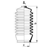 83866 GKN-Spidan bota de proteção do mecanismo de direção (de cremalheira)