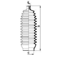 83868 GKN-Spidan bota de proteção do mecanismo de direção (de cremalheira)