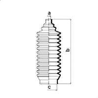 83692 GKN-Spidan bota de proteção do mecanismo de direção (de cremalheira)