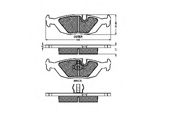 Задние тормозные колодки 30192 GKN-Spidan