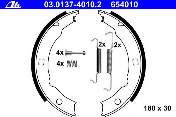 03.0137-4010.2 ATE sapatas do freio de estacionamento