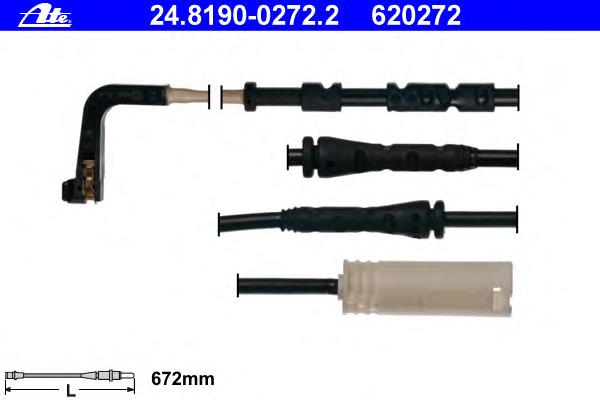 24819002722 ATE sensor dianteiro direito de desgaste das sapatas do freio