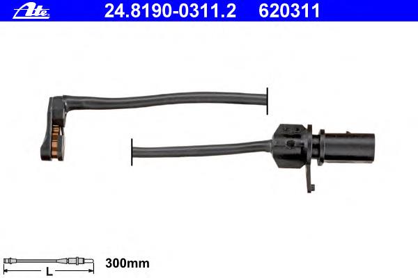 24819003112 ATE sensor dianteiro de desgaste das sapatas do freio