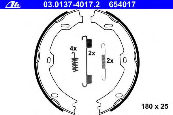 03.0137-4017.2 ATE sapatas do freio de estacionamento