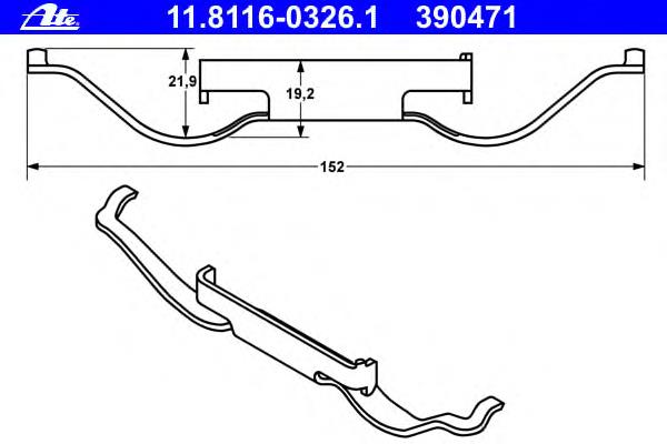 Kit de molas de fixação de sapatas de disco dianteiras para Mazda 5 (CR)