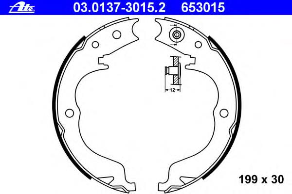 03.0137-3015.2 ATE sapatas do freio de estacionamento