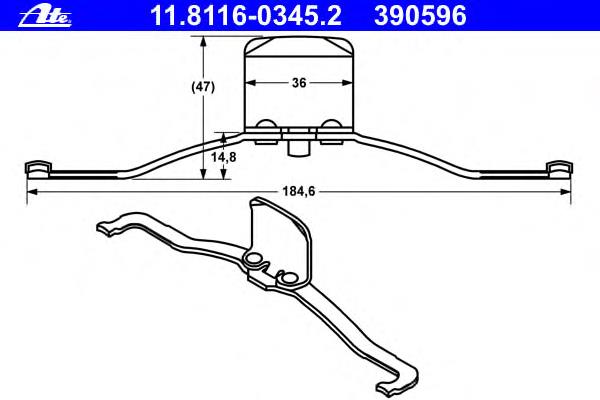 4387362 Ford kit de molas de fixação de sapatas de disco dianteiras