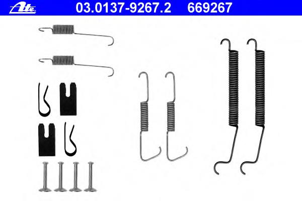03.0137-9267.2 ATE kit de reparação das sapatas do freio