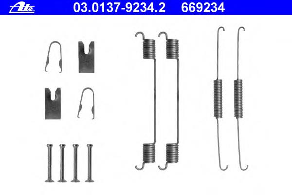 03013792342 ATE kit de montagem das sapatas traseiras de tambor