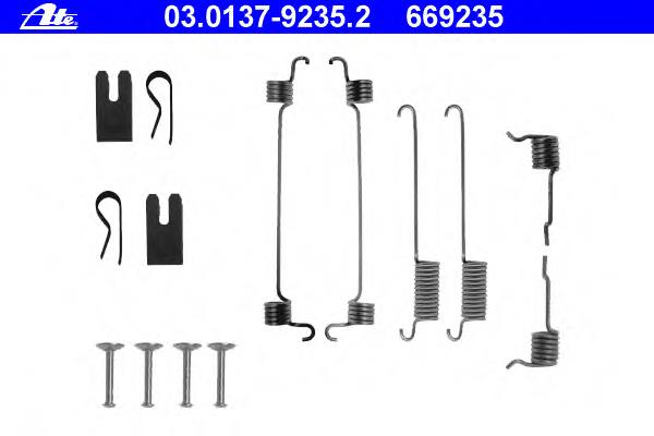 03.0137-9235.2 ATE kit de montagem das sapatas traseiras de tambor