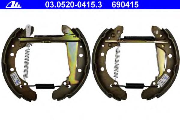 Sapatas do freio traseiras de tambor BBS1026K Borg&beck