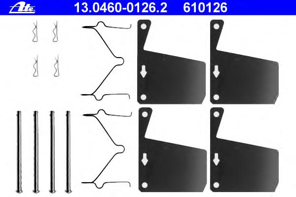 13.0460-0126.2 ATE sapatas do freio dianteiras de disco