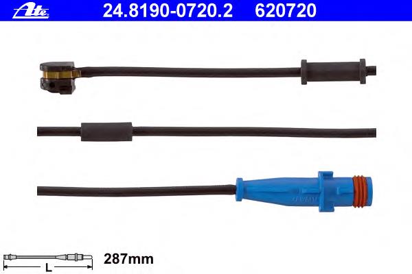 24819007202 ATE sensor dianteiro de desgaste das sapatas do freio