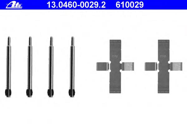13046000292 ATE kit de molas de fixação de sapatas de disco traseiras
