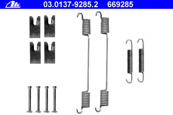 03.0137-9285.2 ATE kit de montagem das sapatas traseiras de tambor