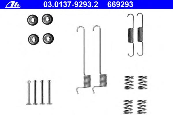 B160138 Denckermann kit de montagem das sapatas traseiras de tambor