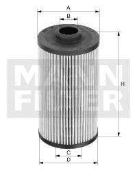 HU7116Z Mann-Filter filtro de óleo