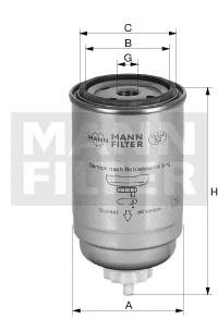 Filtro de combustível WK7244 Mann-Filter