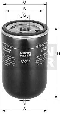 Filtro de combustível WK929X Mann-Filter
