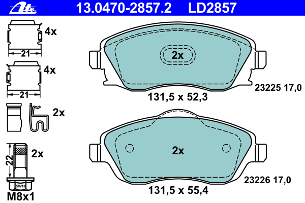 Колодки ATE 13047028572 цена, от 19.27 USD