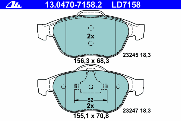 Колодки ATE 13047071582 цена, от 25.37 USD