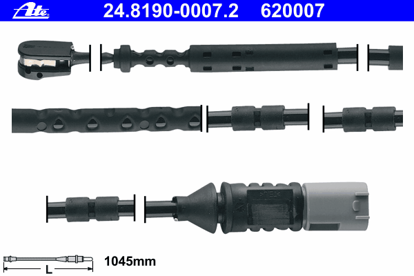 24.8190-0007.2 ATE sensor traseiro de desgaste das sapatas do freio