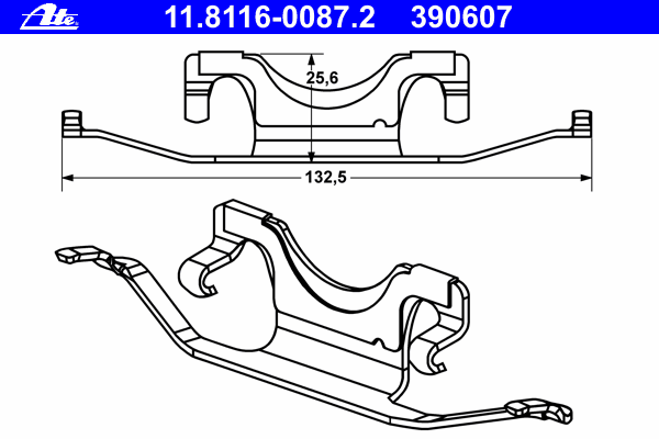 A0014212391 Mercedes kit de molas de fixação de sapatas de disco traseiras