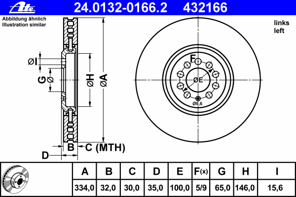 Disco do freio dianteiro ADV1843121 Blue Print