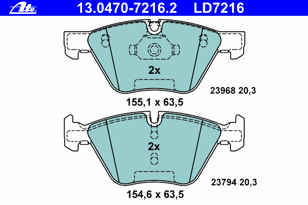 Колодки ATE 13047072162 цена, от 52.91 USD