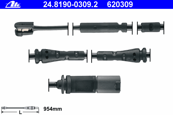 24819003092 ATE sensor dianteiro de desgaste das sapatas do freio