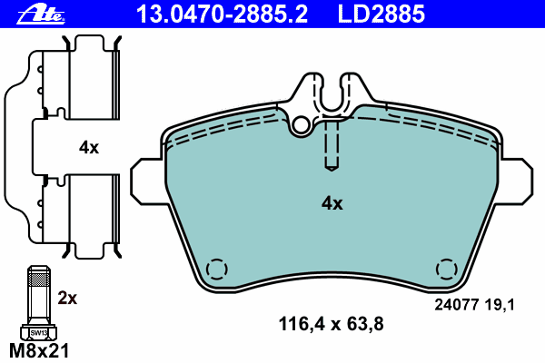Колодки ATE 13047028852 цена, от 35.05 USD