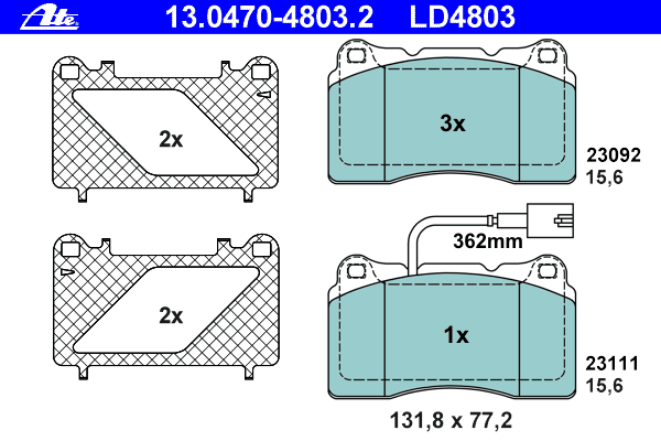 Колодки ATE 13047048032 цена, от 36.83 USD