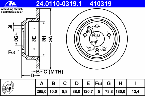 Задний тормозной диск ABE C4J001ABEP цена, от 46.34 USD